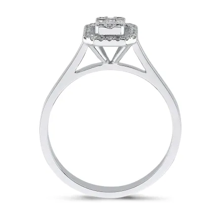 0.17 Karat Pırlanta Baget Yüzük