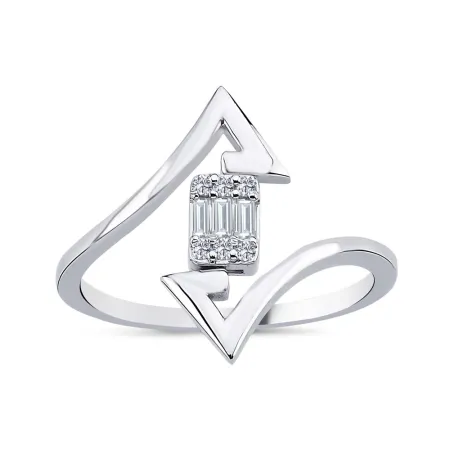 0.11 Karat Pırlanta Baget Yüzük