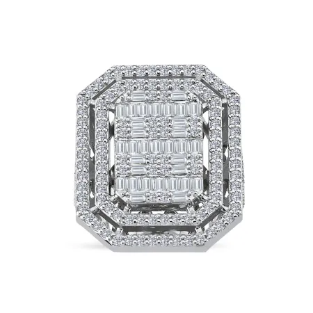 1.96 Karat Pırlanta Mega Baget Yüzük