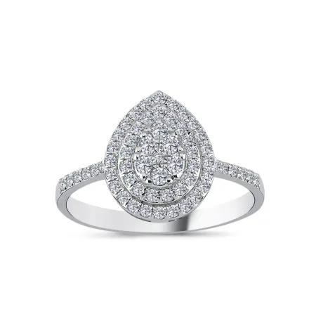 0.47 Karat Pırlanta Damla Tasarım Yüzük