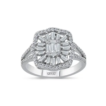 0.66 Karat Pırlanta Tasarım Baget Yüzük