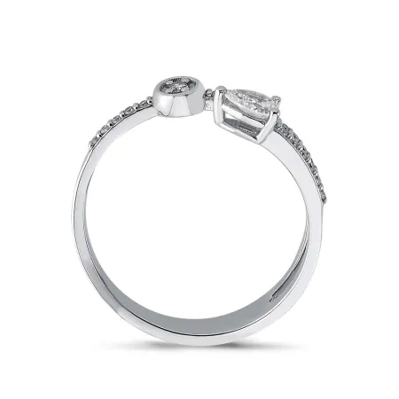 0.30 Karat Damla Pırlanta Tasarım Yüzük