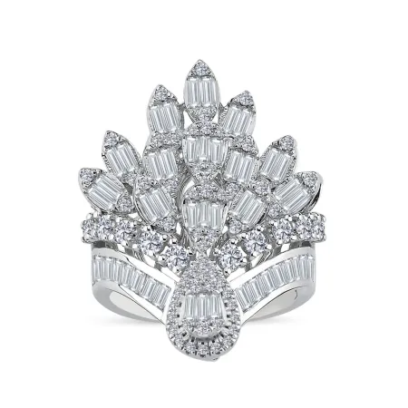 1.67 Karat Pırlanta Su Damla Tasarım Baget Yüzük