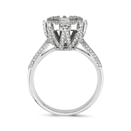 1.08 Karat Pırlanta Tektaş Baget Yüzük