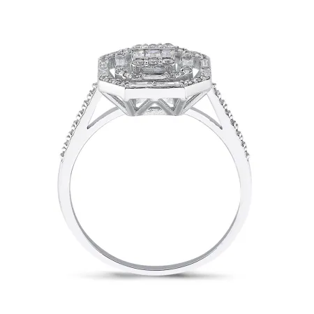 0.47 Karat Pırlanta Baget Yüzük