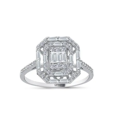 0.47 Karat Pırlanta Baget Yüzük