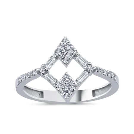 0.26 Karat Pırlanta Baget Yüzük