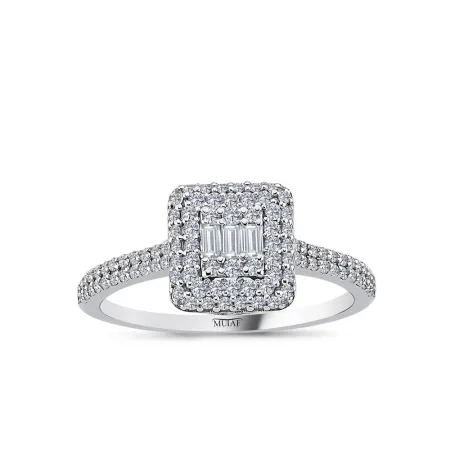 0.51 Karat Pırlanta Baget Yüzük