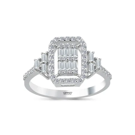 0.52 Karat Pırlanta Özel Tasarım Baget Yüzük