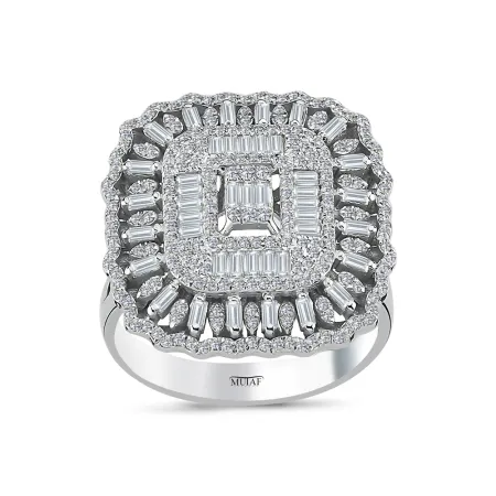 0.84 Karat Pırlanta Özel Tasarım Baget Yüzük